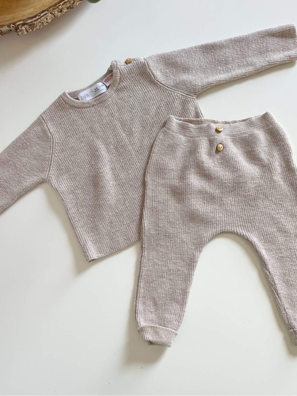 ZARA Baby Knit Sweater and Pants Set | Gender Neutral | 6-9m
